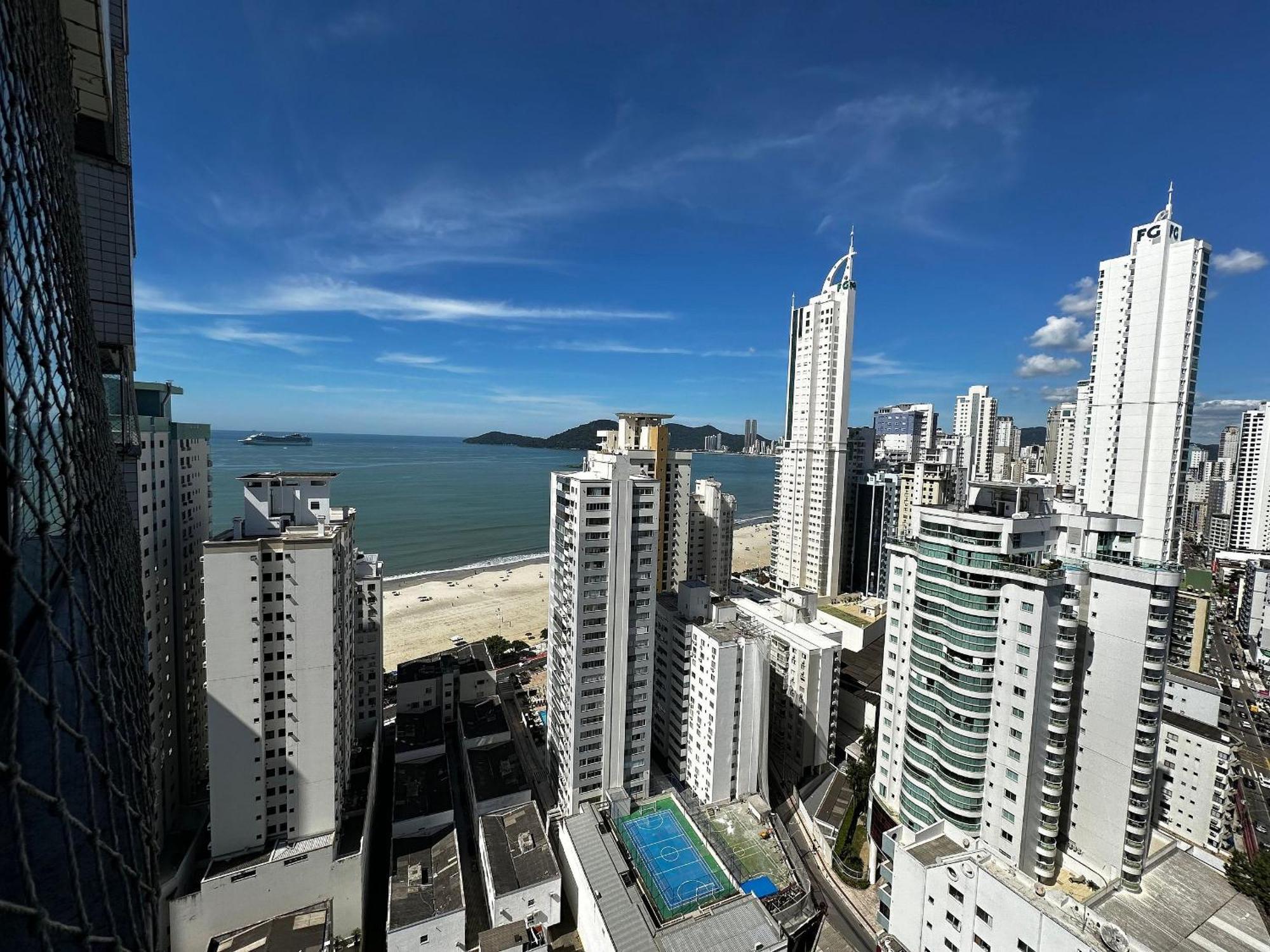 Ct01- Vista Mar| Telas Protecao| Churrasq, Garagem Balneario Camboriu Exterior photo